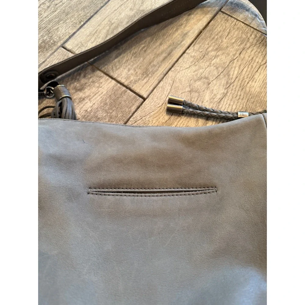 The Sak Collective Hobo crossbody Lucia Leather Tassel Braided purse Handbag
